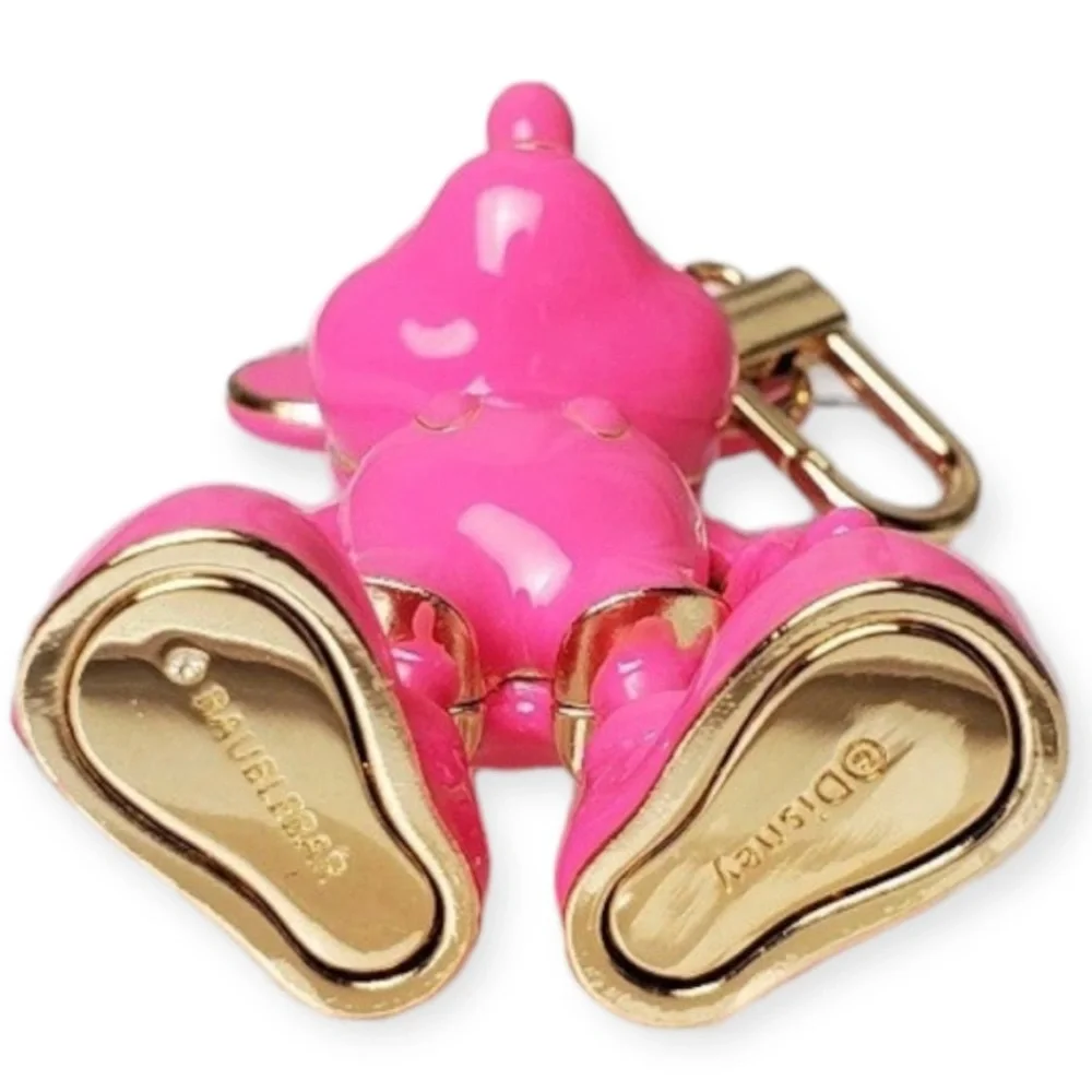 DISNEY x BAUBLEBAR Mickey Mouse Bag Charm Key Holder Pink Enamel Limited Edition